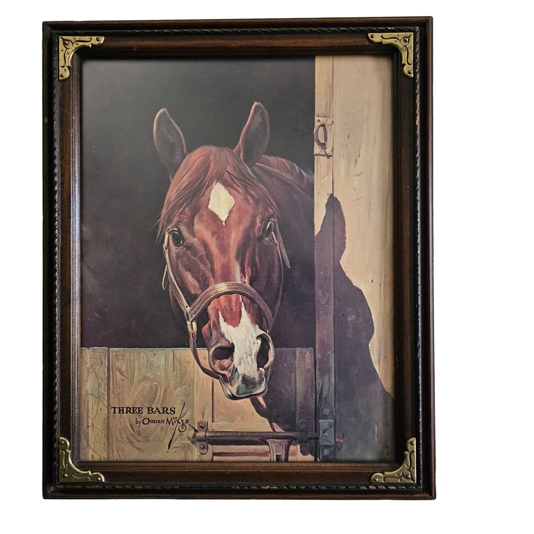 Three Bars Orren Mixer Horse Art Print Hand Signed Etsy