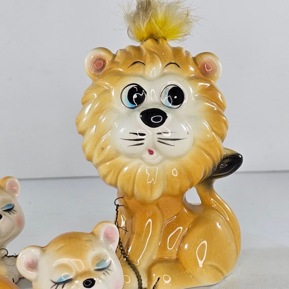 ヴィンテージ　メキシコ　陶器　置物　ライオン ヴィンテージメキシコ陶器置物ライオン