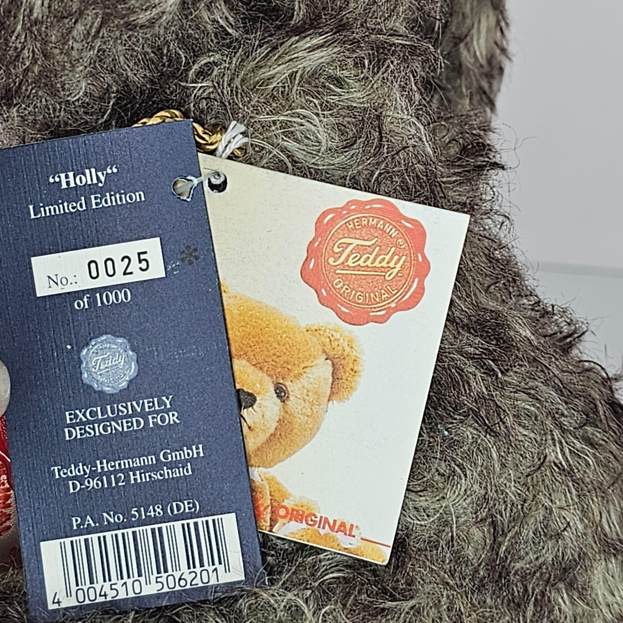 Limited Edition Hermann Teddy Original Plush Dog Holly Blue
