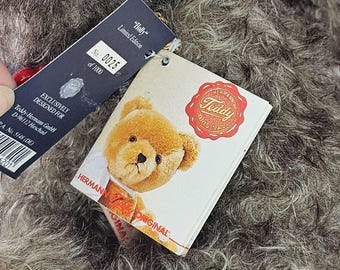 Limited Edition Hermann Teddy Original Plush Dog Holly Blue