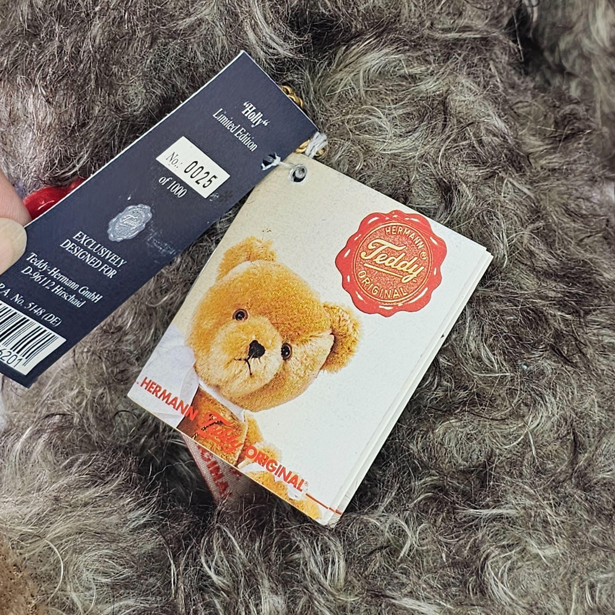 Limited Edition Hermann Teddy Original Plush Dog Holly Blue