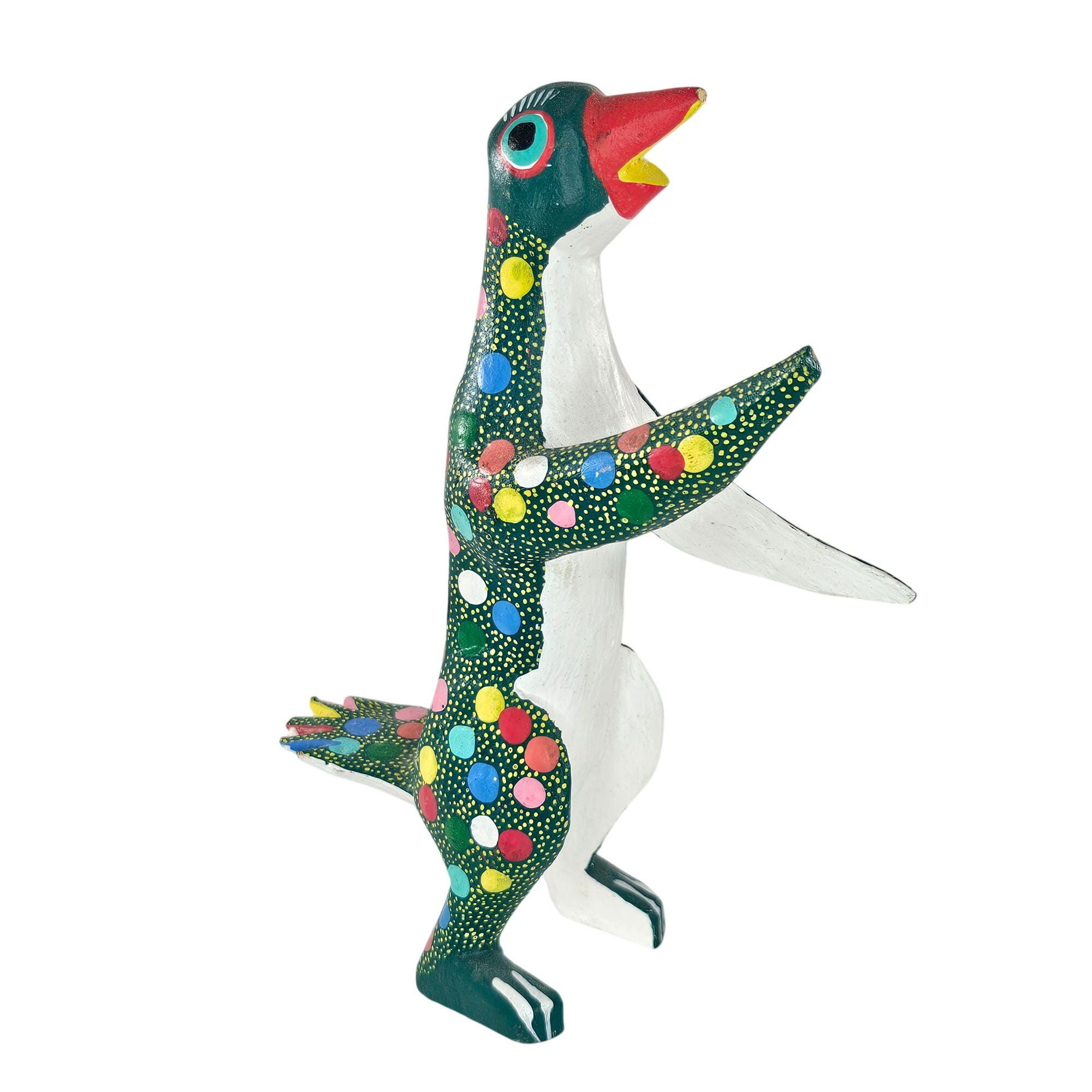 Oaxacan Wood Carving Marcelino Melchor Penguin Mexico Folk Art