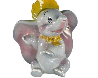 Figura de elefante con gorro de Dumbo de Disney, de Evan K Shaw American Pottery, 14 cm (5,5") *Desportillada