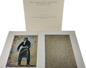 Portret George'a Catlina w czerwonej kurtce z 1827 r., fragment przemówienia, wydruk Gilcrease'a z Tulsy