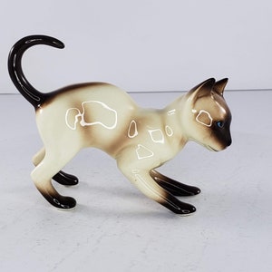 Josef Originals Glossy Siamese Kitten Figurine Cat