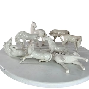 Porcelain white horse figurine - Etsy 日本