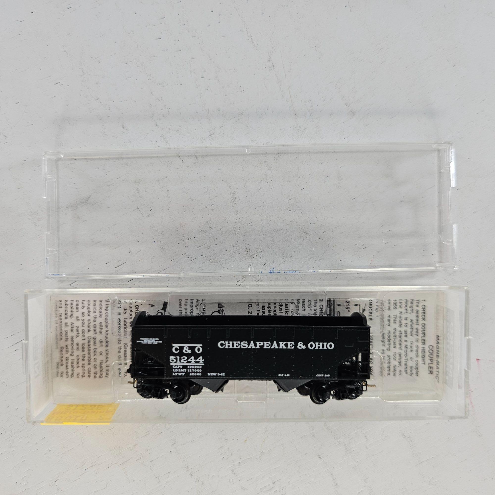 K4 HO Scale Decals: Chesapeake & Ohio 40 Ft Boxcar White Roman Font