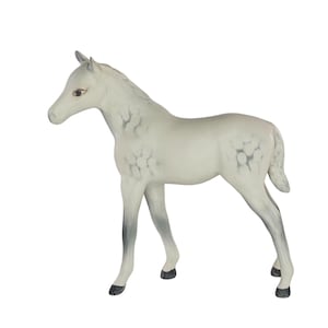 Beswick England porselein volbloed veulenbeeldje mat gevlekt grijs #1813