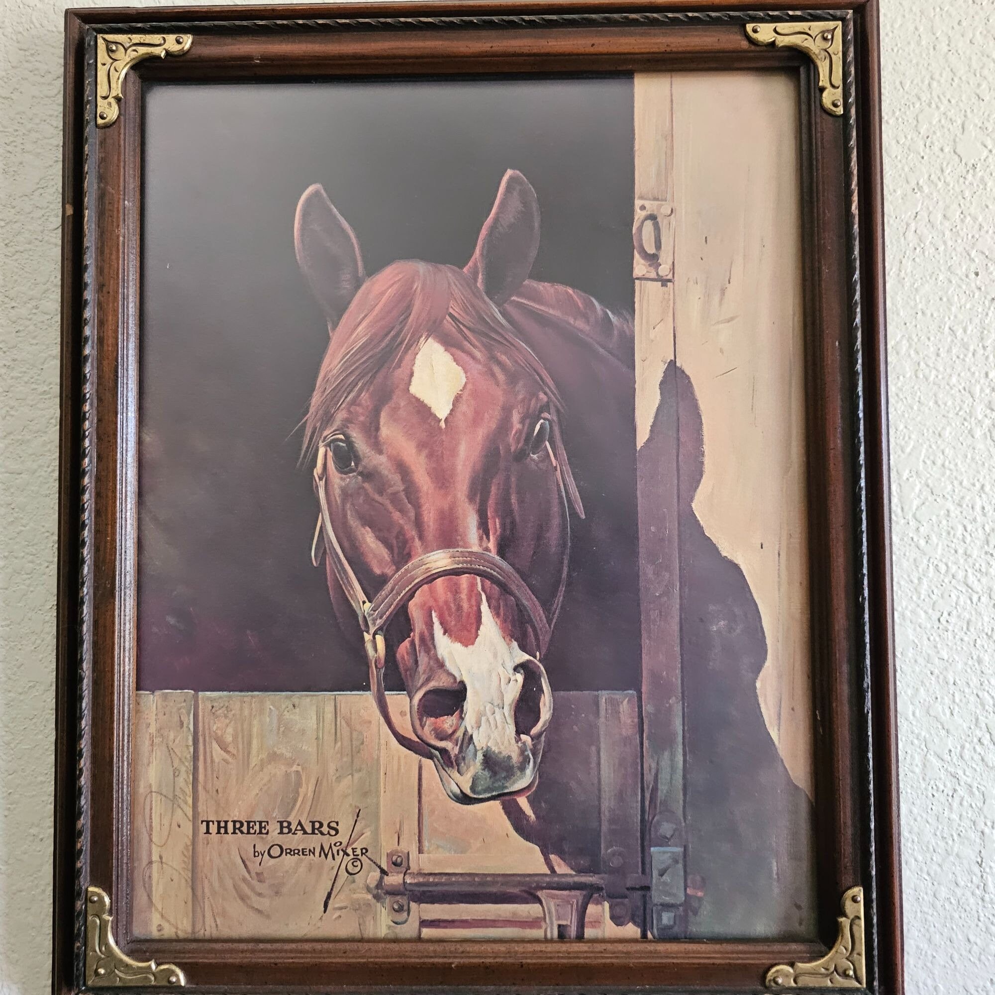 Three Bars Orren Mixer Horse Art Print Hand Signed Etsy