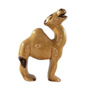 Vintage Ceramic Camel Figurine Hand-Painted Decorative Collectible