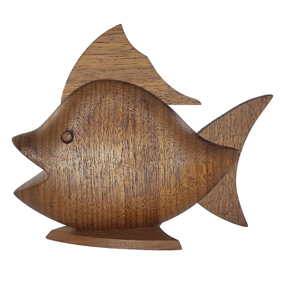 Oberlander Handarbeit Wood Carved Fish Switzerland - Etsy