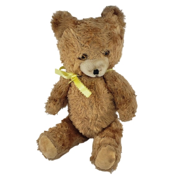 Vintage Knickerbocker Old Fashioned Jointed Teddy Bear Plush