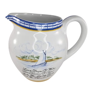 RB Bernarda Pitcher A Day Away Kate Williams 1994 Portugal Sailboat Ocean Decor