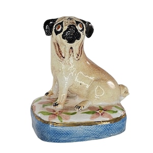 Vintage Basil Matthews Pug On Pillow Figurine Dog