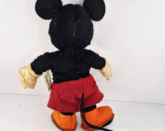Peluche de Mickey Mouse de Disney de Gund de la década de 1940