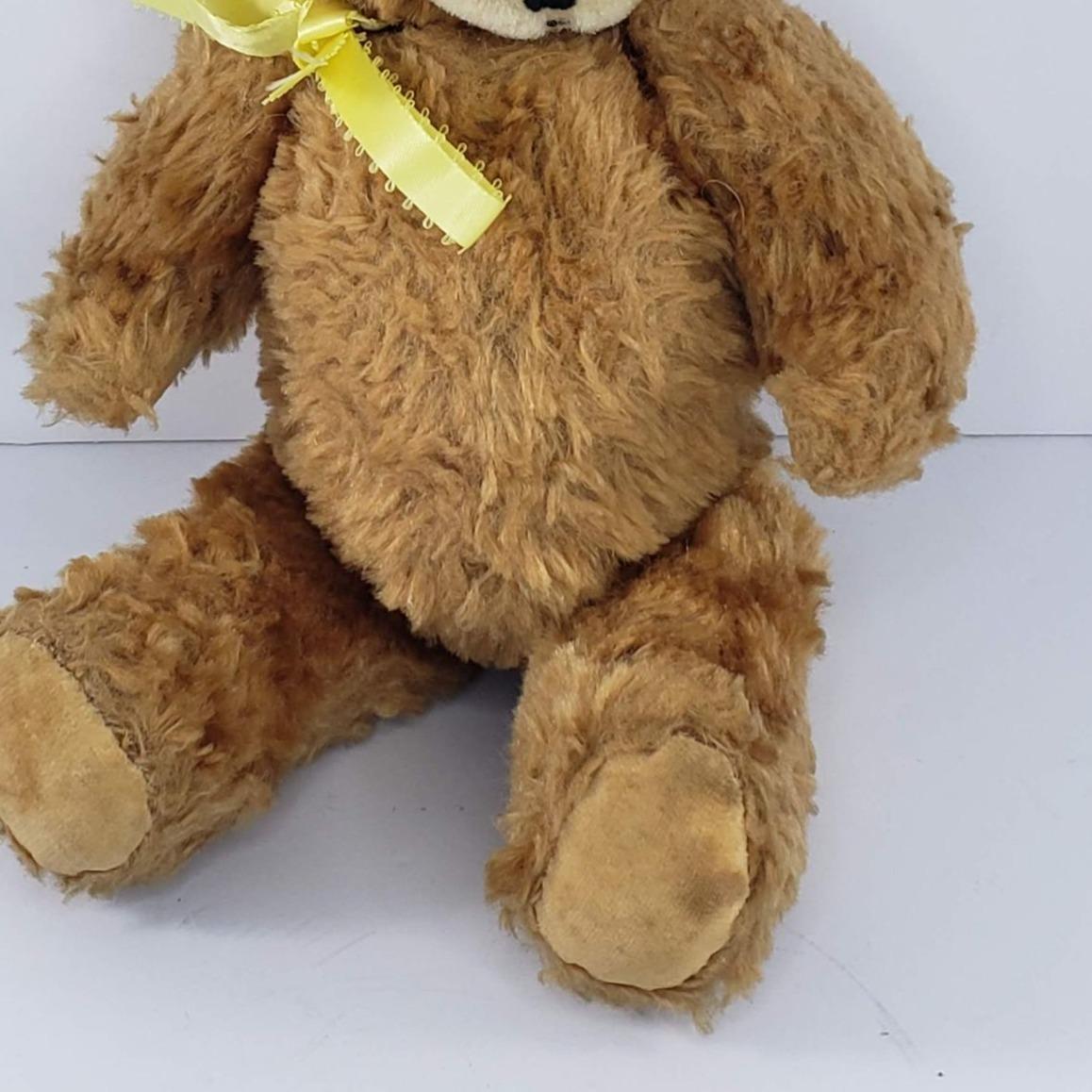 Vintage Knickerbocker Old Fashioned Jointed Teddy Bear Plush