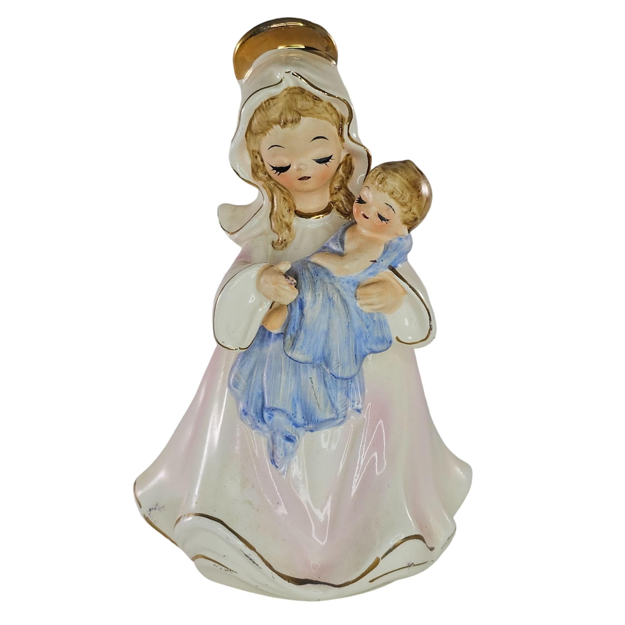 Vintage Josef Originals Mother Mary Holding Baby Jesus Figurine - Etsy