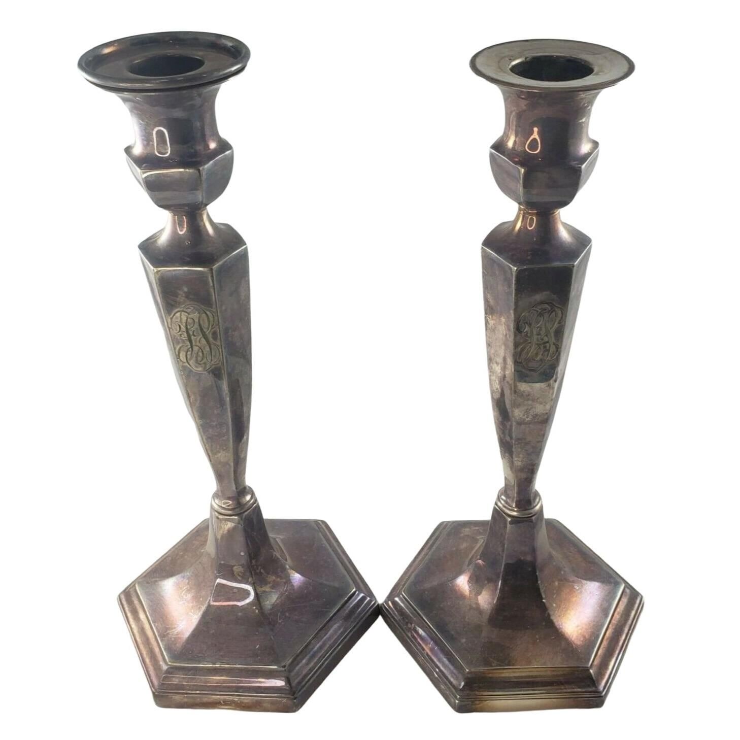 アンティーク ゴーハム シルバープレート キャンドルスティック 1914