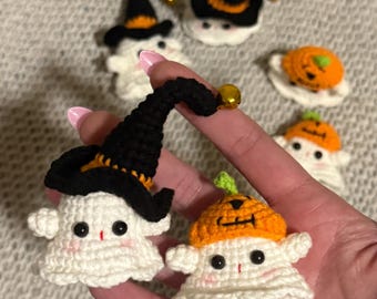 Cute Ghost Crochet Ornament — Spooky Season Decor, Halloween Gift, Handmade
