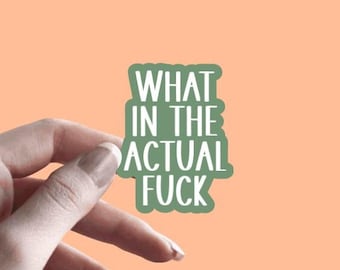 What In The Actual Fuck - Sticker | Funny Sarcastic Sticker | Work Sticker | HR Sticker | Boss Manager Sticker | Bad Word | Adult Humor