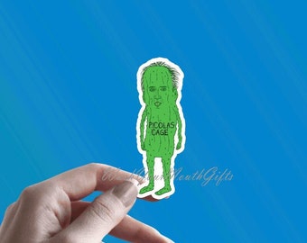 Picolas Cage Sticker - Funny - Nicolas Cage, (WeatherProof Glossy)