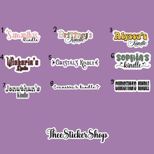 Personalized Kindle Stickers | Book Stickers | Book Lover Gift | Personalized Name Stickers for Kindle | Gift for Her | Kindle Stickers