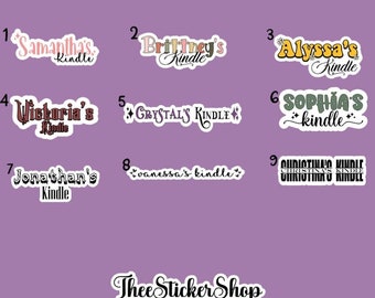 Personalized Kindle Stickers | Book Stickers | Book Lover Gift | Personalized Name Stickers for Kindle | Gift for Her | Kindle Stickers