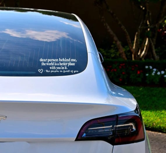 Dear Person Behind Me, The World Is A Better Place With You In It | Mental Health Decal | Mental Awareness Stickers | Motivational Decal