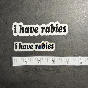 I Have Rabies - Sticker | Trash Panda | Raccoon | Funny Sticker | Sarcastic Sticker | Cute Sticker | Rabies Sticker | Introvert | Warning image 2