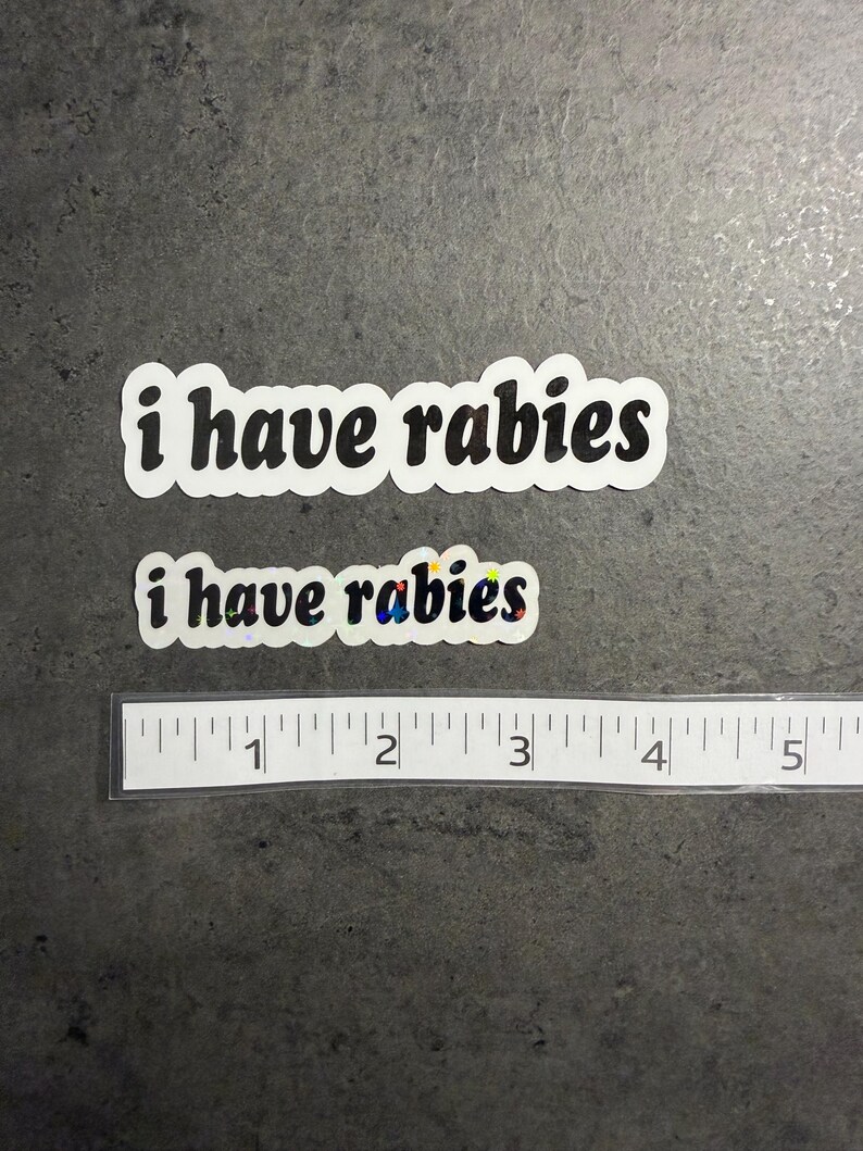 I Have Rabies - Sticker | Trash Panda | Raccoon | Funny Sticker | Sarcastic Sticker | Cute Sticker | Rabies Sticker | Introvert | Warning image 2