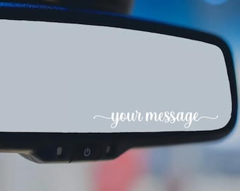 Pegatina personalizada para espejo retrovisor - Vinilo adhesivo / Concienciación sobre la salud mental, afirmación, pegatina motivacional, pegatina para espejo retrovisor, manifestación