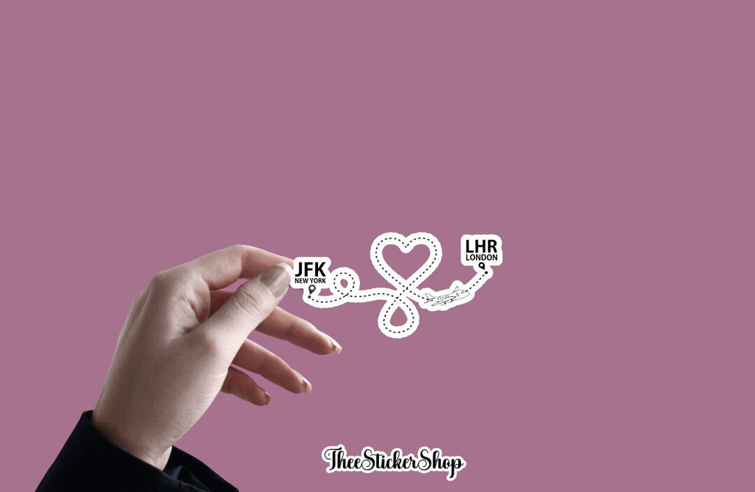 Custom Airport Code - Sticker | Customized Boarding Pass Sticker | Cute ...