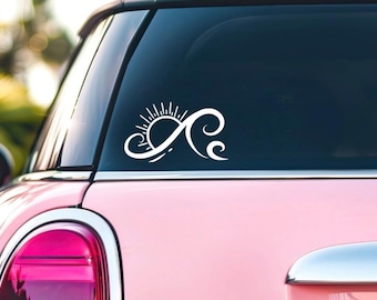 Sun Wave Ocean Decal | Sun Decal | Wave Decal | Sun Decal - Beach Decal - Wave Sticker - Car Decal - Laptop Decal - Sunshine - Beach Vibes