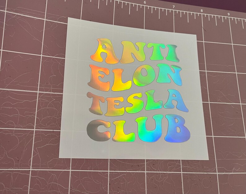Anti Elon Tesla Club Vinyl Decal | Window Sticker | Bumper Sticker For Tesla Owners For Model X Y Z 3 Elon Musk bild 7