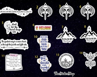 ACOTAR Stickers | A Court of Thorns and Roses Stickers | Book Inspired Stickers | Book Lover | Book Quote | Kindle Decal Sticker | ACOWAR