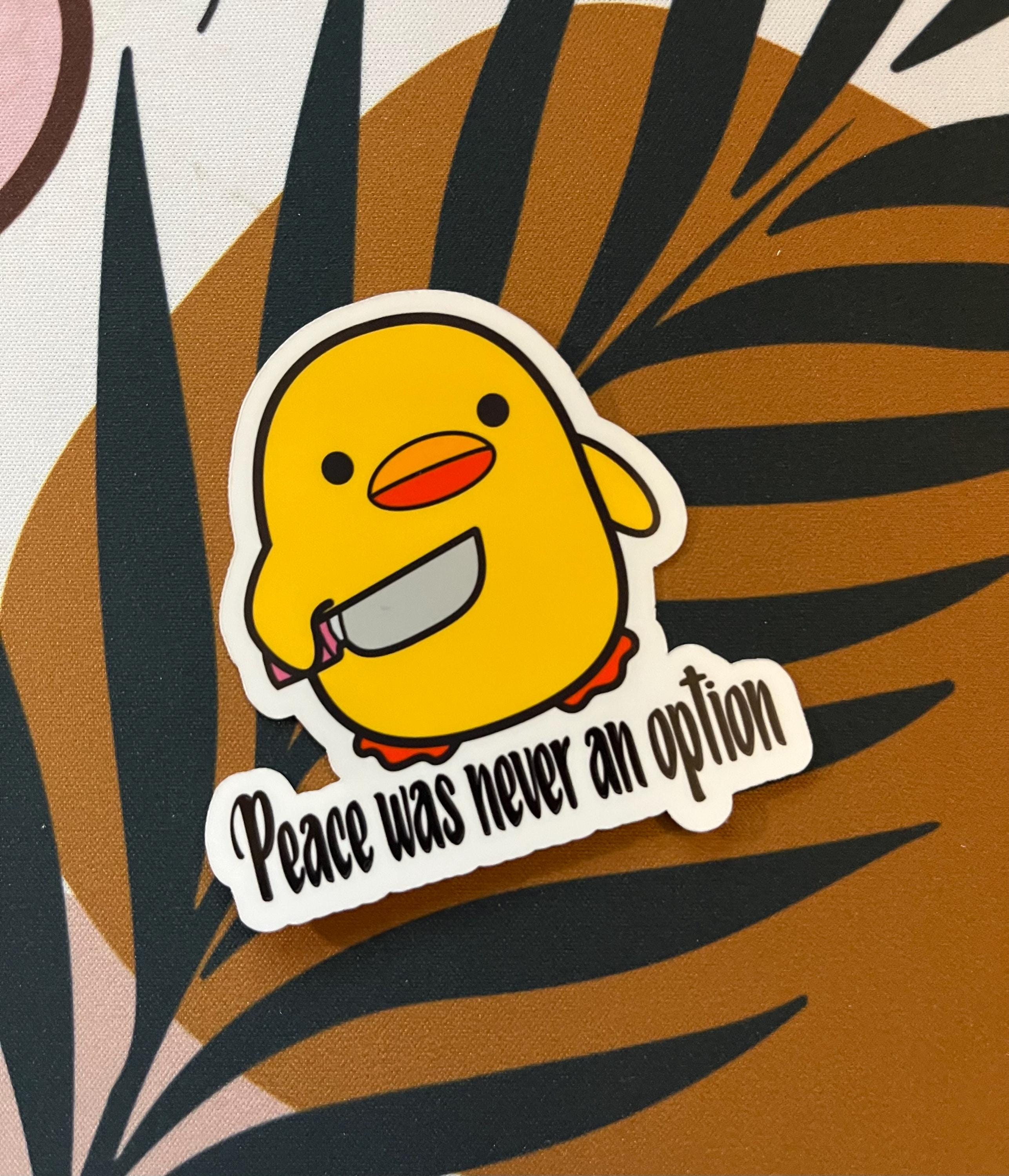 Duck With Knife Sticker | Funny Sticker | Sarcastic Sticker | Snarky ...