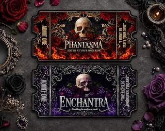 Phantasma Sticker | Enchantra Sticker | Admit One Sticker | Ticket Sticker | Bookish Sticker | BookTok Kindle | Romantasy | Dark Fantasy
