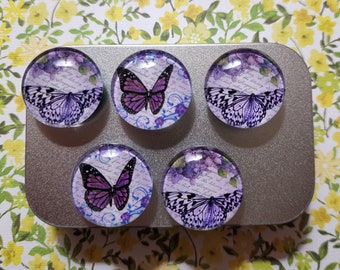 Purple Butterfly Magnets