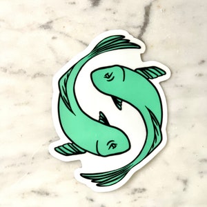 Pisces Zodiac Sticker – Water Sign Fish | Astrology Decal | Pisces Birthday Gift