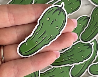 Pickle Glossy Vinyl Sticker | Dill Pickle | Kosher Pickle | Bread and Butter Pickle