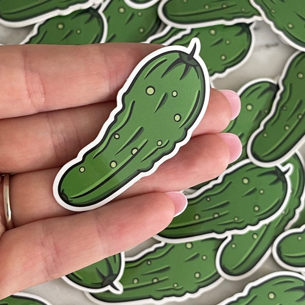 Pickle Glossy Vinyl Sticker | Dill Pickle | Kosher Pickle | Bread and Butter Pickle