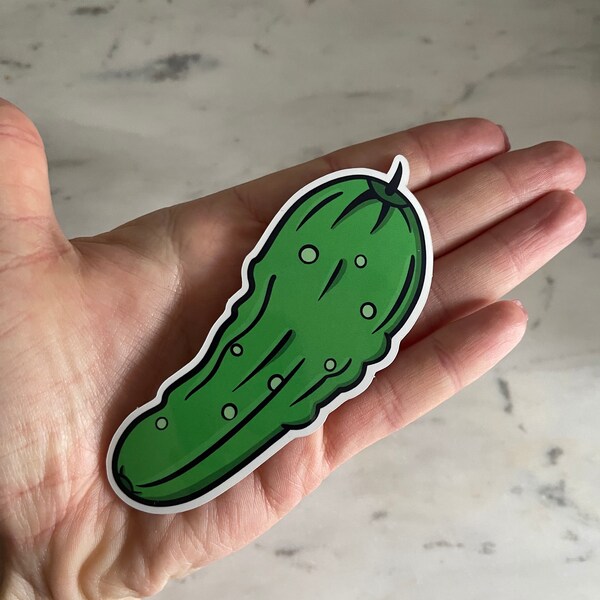 Jumbo Pickle Glossy Vinyl Sticker | Kosher Pickle | Dill Pickle | Bread and Butter Pickle