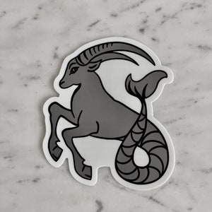Adesivo zodiacale Capricorno - Segno di Terra Capra / Adesivo astrologico / Regalo di compleanno Capricorno