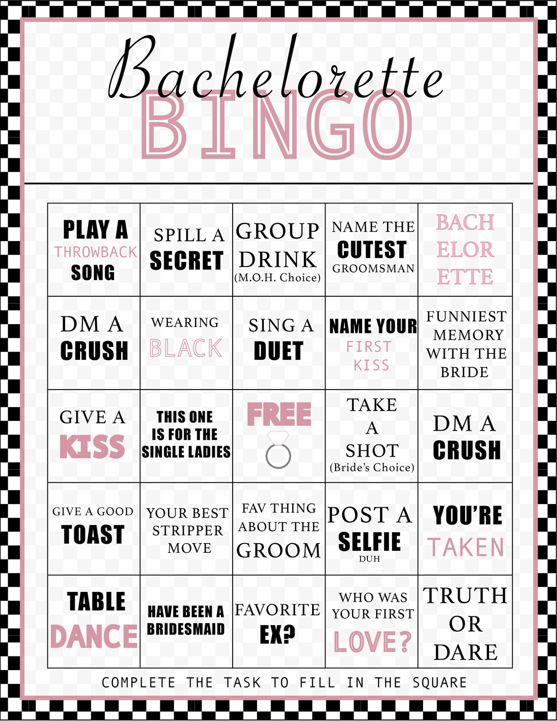 Bachelorette Bingo - Etsy