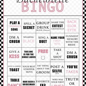 Bachelorette Bingo