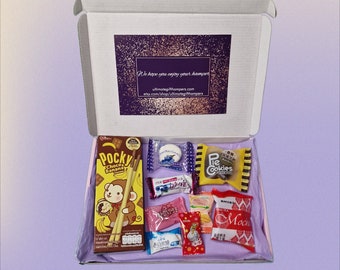 Asian Letterbox Sweet Snack Box | Pocky, Sweet Candies, Mochi, Cookies | from Japan, Hong Kong and Korea | Kawaii