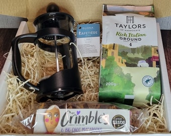 Gluten-Free Coffee and Macaroons Gift Hamper with Cafetiere