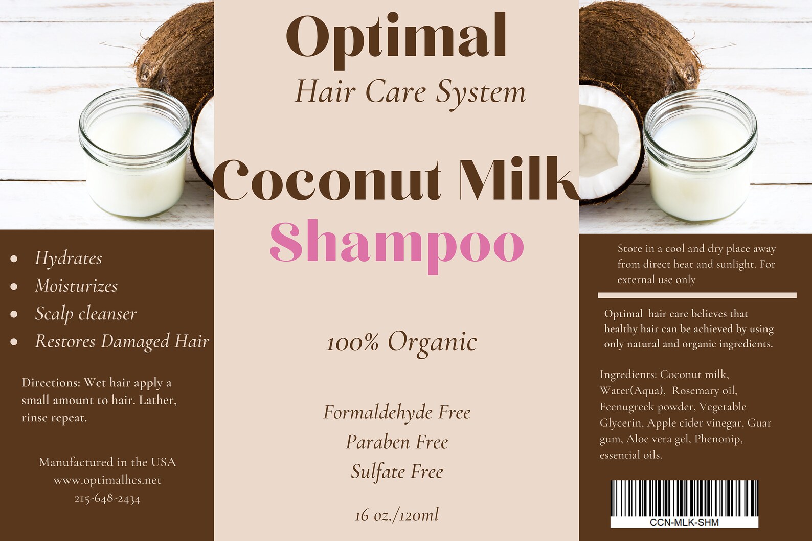 Coconut Milk shampoo and conditioner Set 8oz Promotes hair Etsy