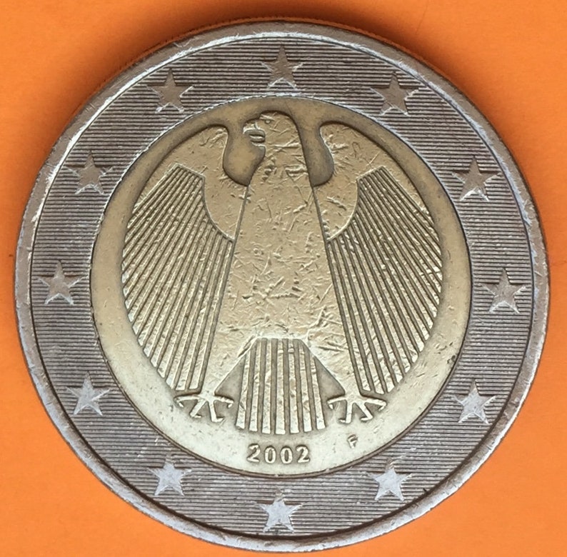 Valeur Piece 2 Euros Allemagne 2002 2 Euro Rare 2002 Hit f Eagle Germany | Etsy