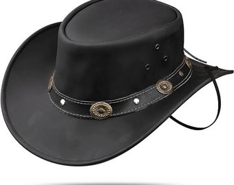 HADZAM Waterproof Leather Cowboy Hat Western Hat for Rain Durable Leather Hats for Men and Women Outback Hat - Etsy HADZAM Waterproof Leather Cowboy Hat Western Hat for Rain Durable Leather Hats for Men and Women Outback Hat - Etsy
